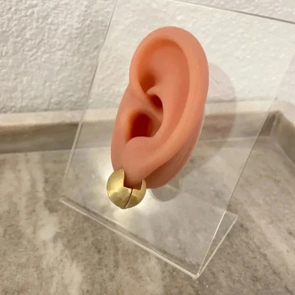 925 Sterling Silver Matte Ball Earrings Sphere Round Huggie Earrings - Picture 8 of 10